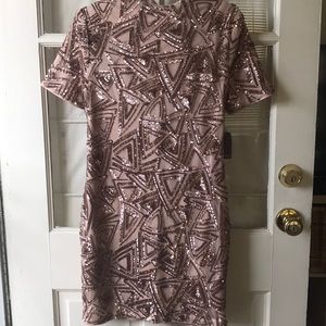 NWT size L high neck sequin dress